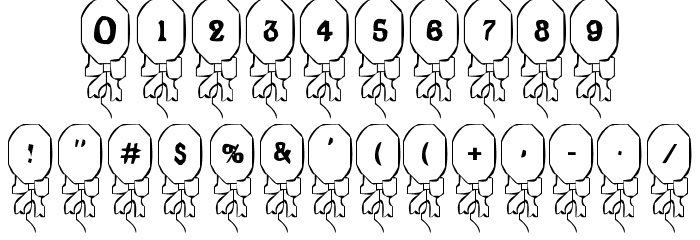 LMS Birthday Balloons Font OTHER CHARS