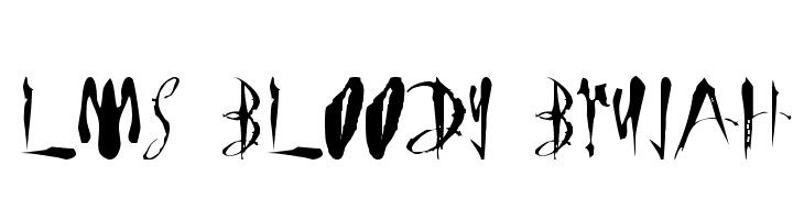 LMS Bloody Brujah  नि: शुल्क फ़ॉन्ट्स डाउनलोड