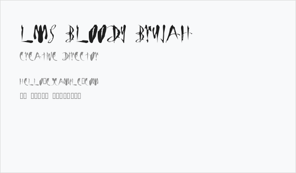 LMS Bloody Brujah Business Card