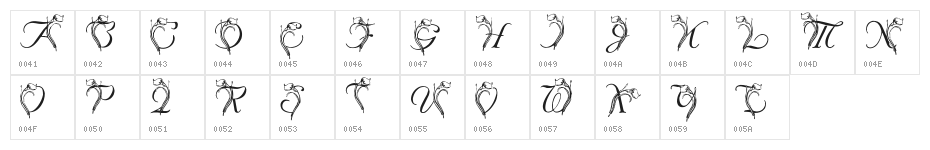 LMS Calla Lily Character Map
