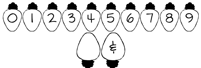 LMS Christmas Lights Font OTHER CHARS