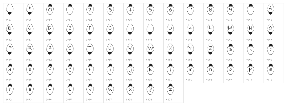 LMS Christmas Lights Character Map