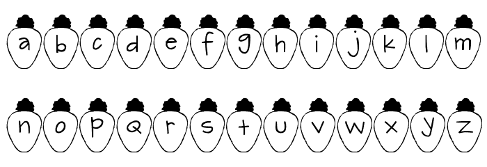 LMS Christmas Lights Font LOWERCASE