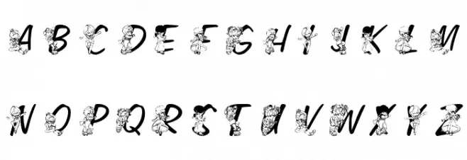 LMS Color Kids Font Litere mari