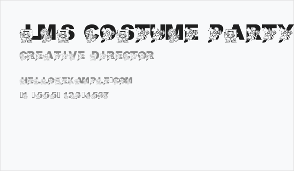 LMS Costume Party Business Card