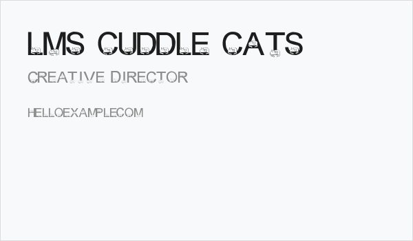 LMS Cuddle Cats Business Card