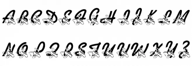 LMS Dance Shoes フォント 大文字