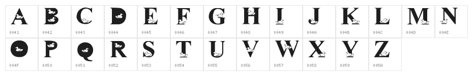 LMS David's Ducks Character Map