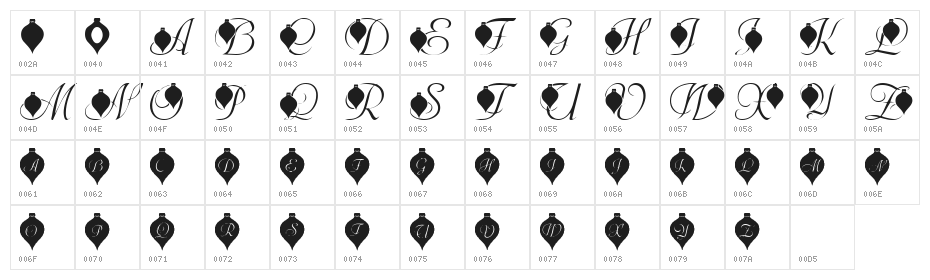 LMS Deck The Font Character Map