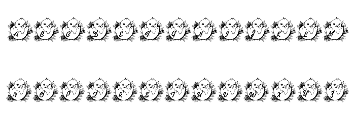LMS Easter Chick Font OTHER CHARS