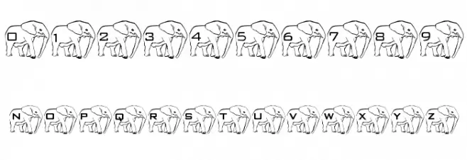 LMS Elephant Tattoo Font OTHER CHARS