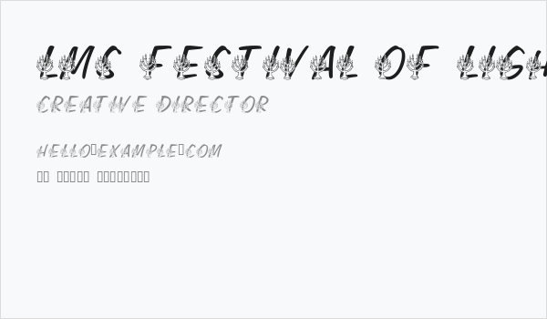 LMS Festival of Lights Business Card