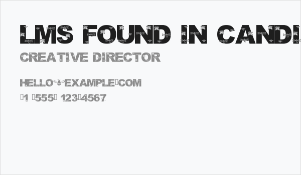 LMS Found In Candice's Garden Business Card