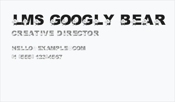 LMS Googly Bear Business Card