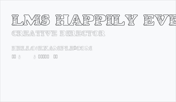 LMS Happily Ever After Business Card