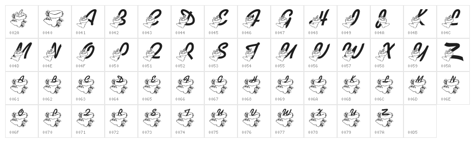 LMS He Filled Both Stockings Character Map