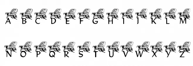 LMS Helpful Hunny Bee Fonte MAIÚSCULAS