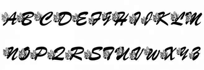 LMS Hogle Zoo Flutterbys Font LOWERCASE