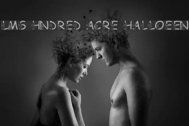 LMS Hundred Acre Halloween Font examples