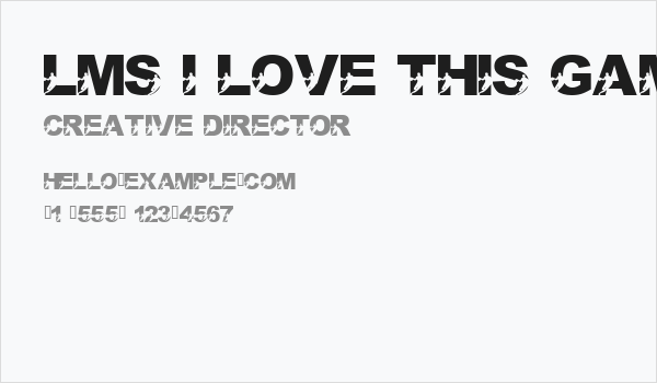 LMS I Love This Game Business Card