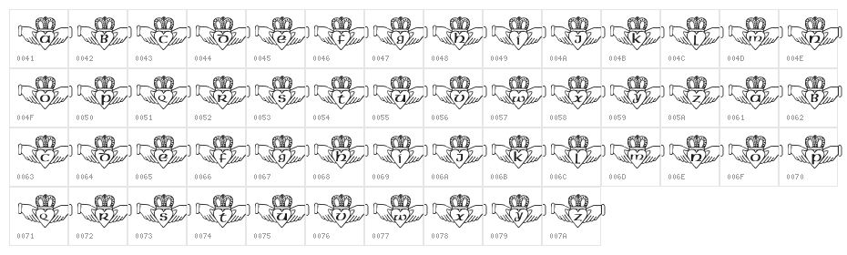 LMS Inside My Claddah Character Map