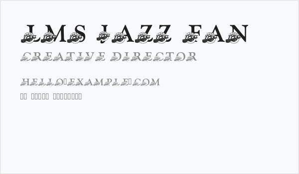 LMS Jazz Fan Business Card