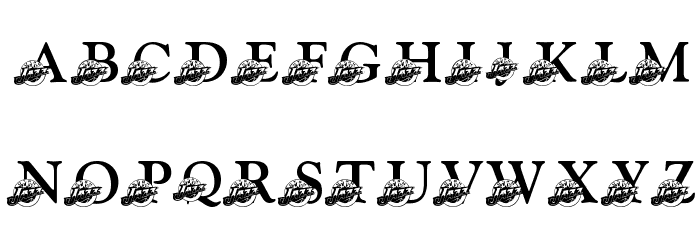 LMS Jazz Fan Font LOWERCASE