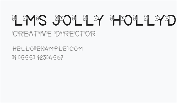 LMS Jolly Hollyday Business Card