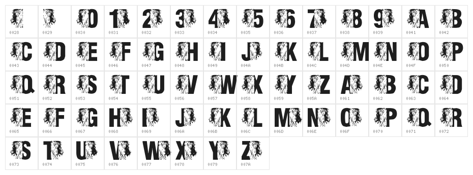 LMS King Of The Font Jungle Character Map