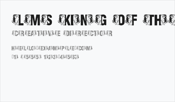 LMS King Of The Font Jungle Business Card