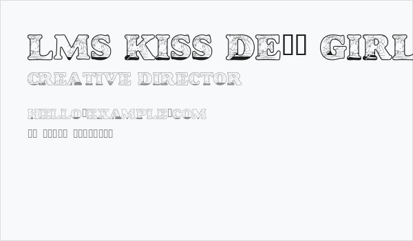 LMS Kiss de' Girl Business Card