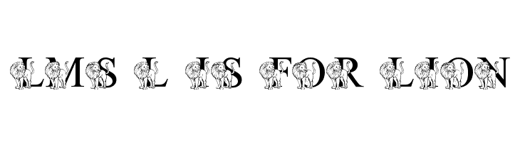 LMS L Is For Lion Font