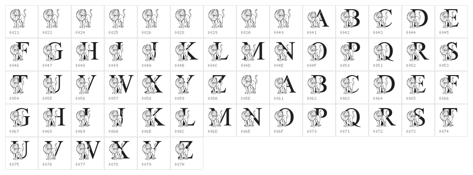 LMS L Is For Lion Character Map