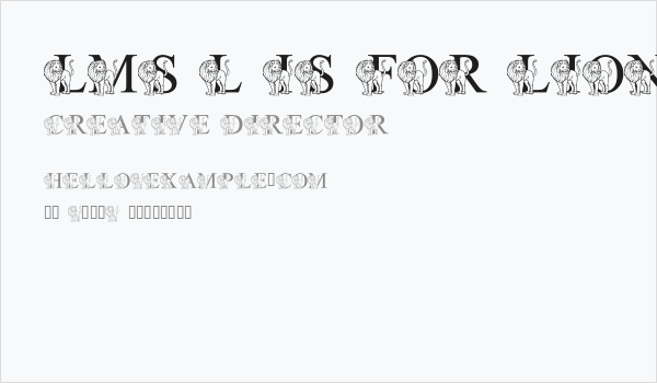 LMS L Is For Lion Business Card