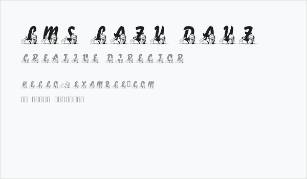 LMS Lazy Dayz Business Card