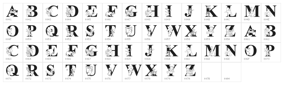 LMS Lets Pretend with Friends Character Map