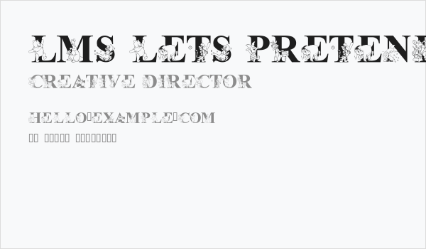 LMS Lets Pretend with Friends Business Card