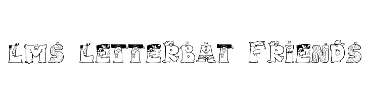 LMS Letterbat Friends  font caratteri gratis
