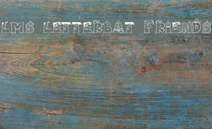 LMS Letterbat Friends Font examples
