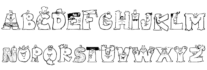 LMS Letterbat Friends Font LOWERCASE