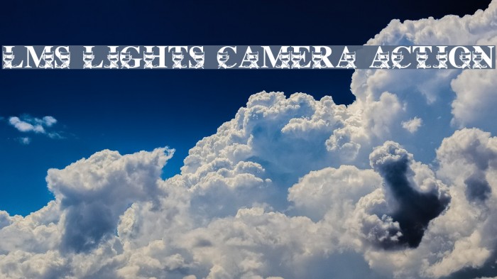 LMS Lights, Camera, Action Font examples