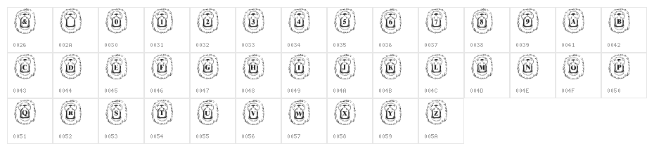 LMS Lion Around Character Map