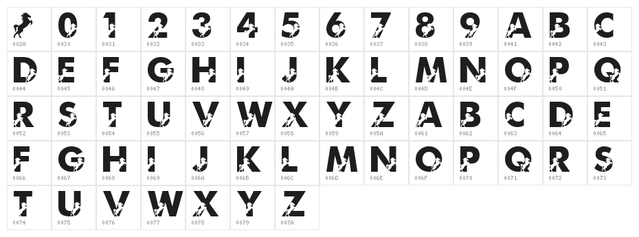 LMS Mighty Mustang Character Map