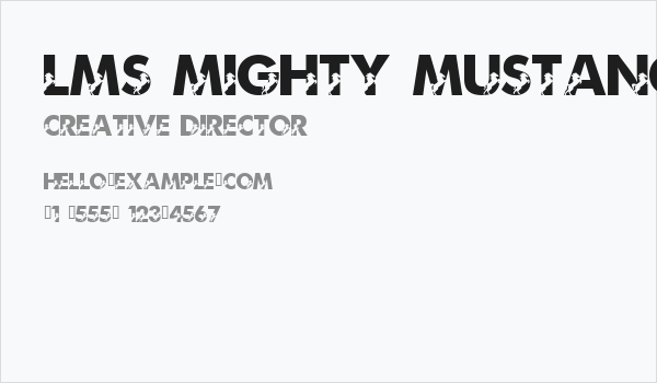 LMS Mighty Mustang Business Card