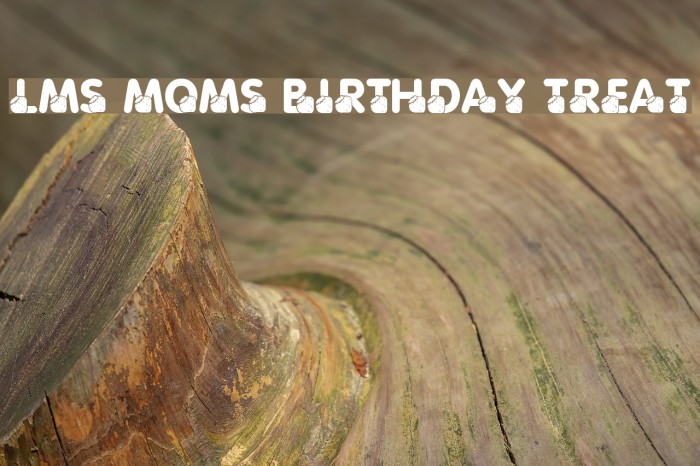 LMS Moms Birthday Treat Font examples