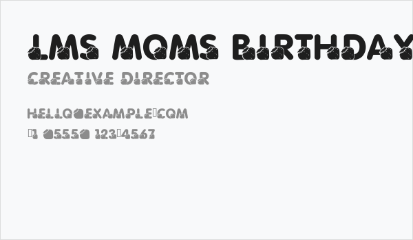 LMS Moms Birthday Treat Business Card