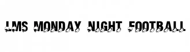 LMS Monday Night Football  font caratteri gratis