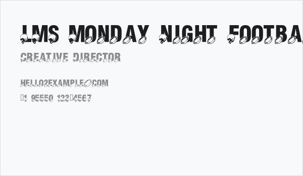 LMS Monday Night Football Business Card