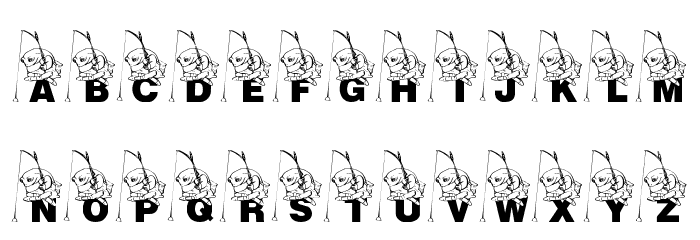LMS Mr Jeremy Fisher Font LOWERCASE