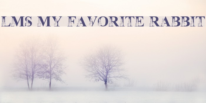 LMS My Favorite Rabbit Font examples